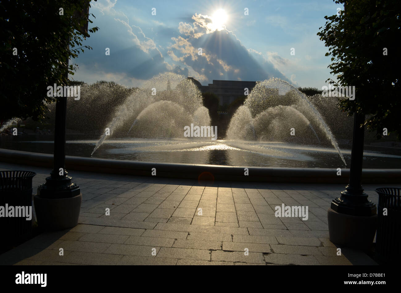 Springbrunnen in der National Art Gallery in Washington, D.C. Stockfoto