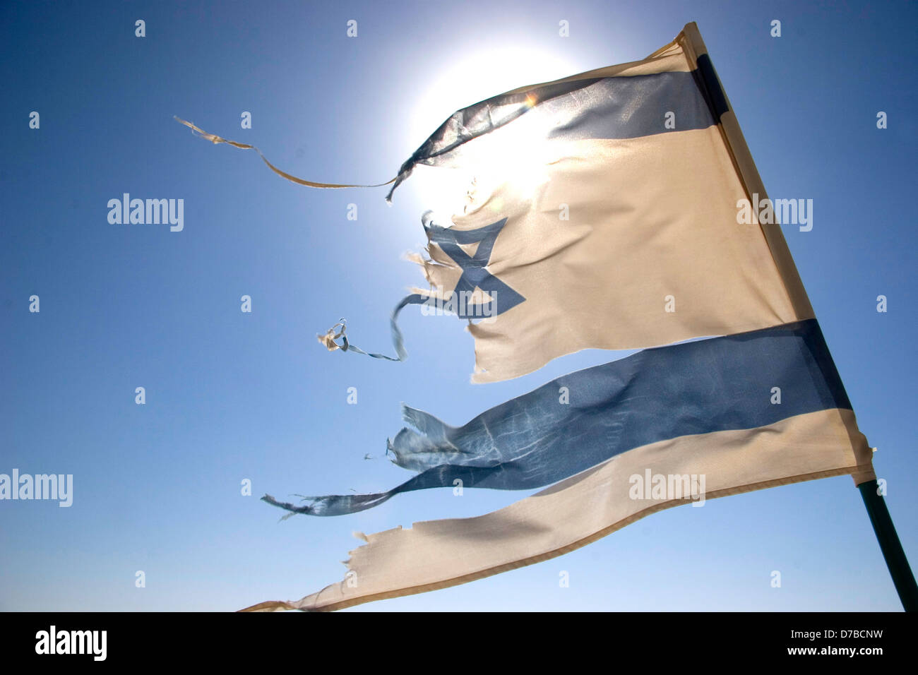 Die israelische Flagge Stockfoto