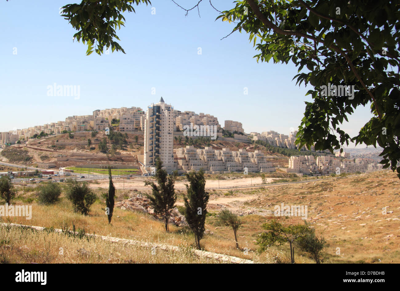 Har Homa Nachbarschaft im südöstlichen Jerusalem in der Nähe von Beit Sahour Stockfoto