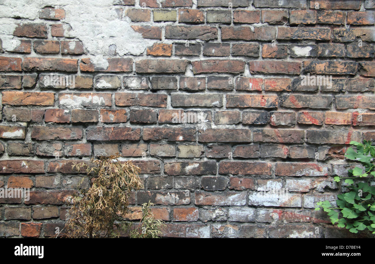Die restlichen Wand des Warschauer jüdischen Ghettos in Polen (bis es stürzte am 20. November 1941) Stockfoto