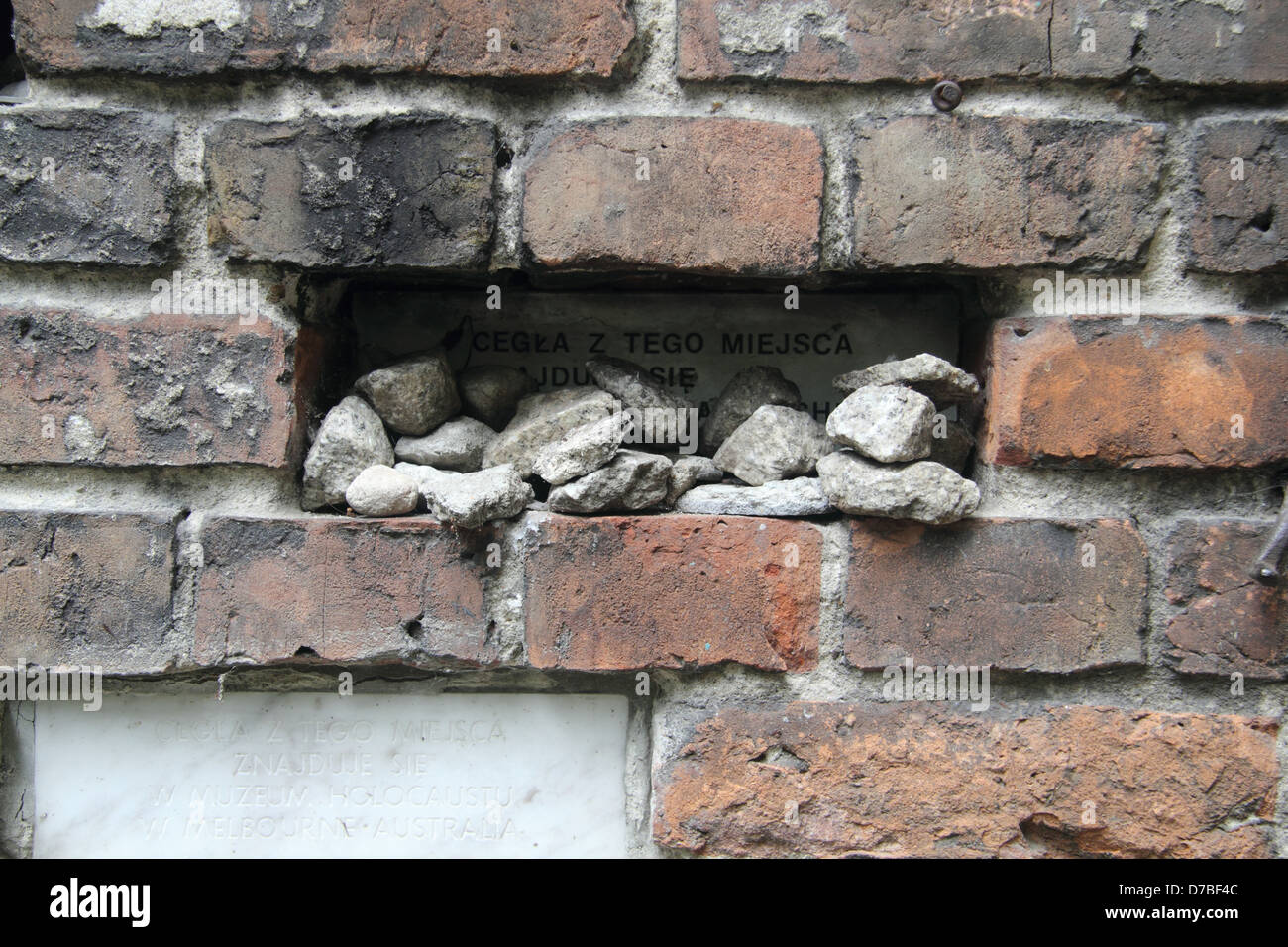 Die restlichen Wand des jüdischen Ghettos in Polen Warschau Stockfoto