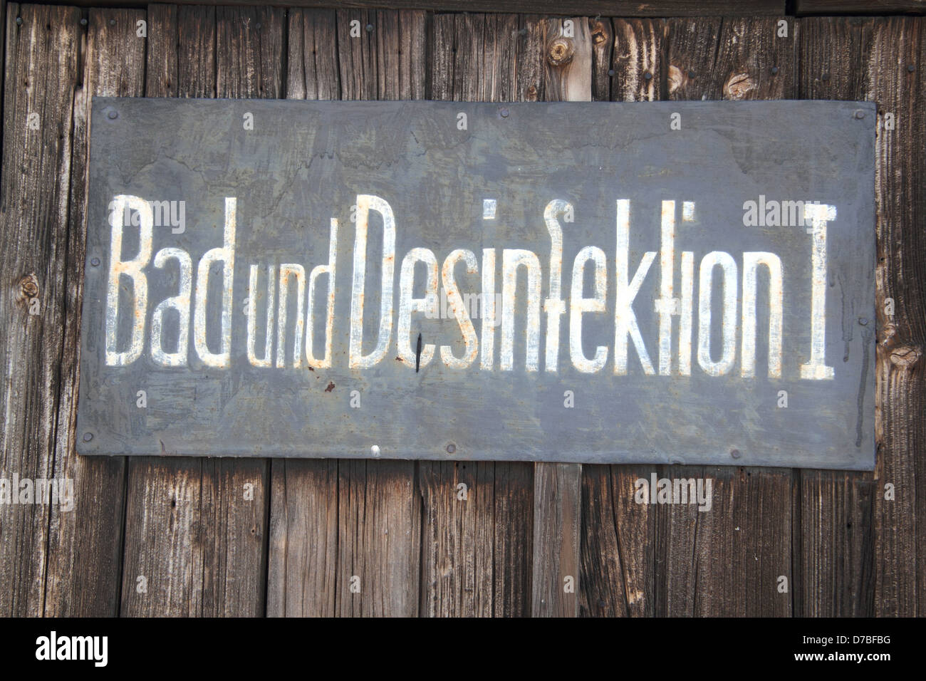 Barrack 41 für Täuschung als Bad und Desinfektion Baracke getarnte Gaskammer der Majdanek Stockfoto