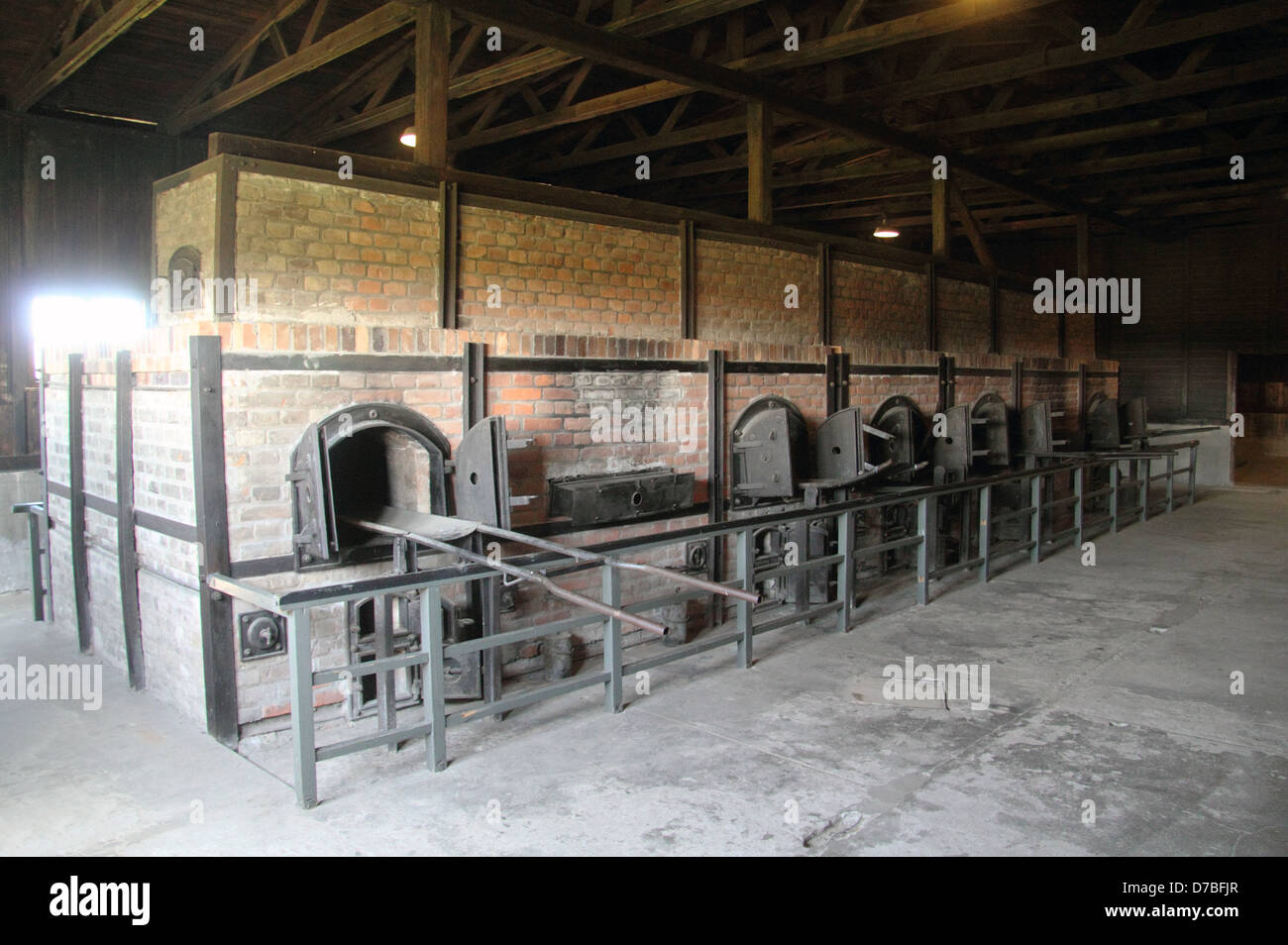 Öfen im Krematorium von Majdanek Todeslager in Polen Stockfoto
