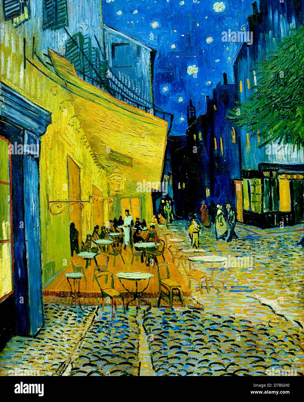 Café Van Gogh (die Caféterrasse bei Nacht) Place du Forum Arles Frankreich Vincent Van Gogh 1853-1890 Niederlande Niederlande Stockfoto