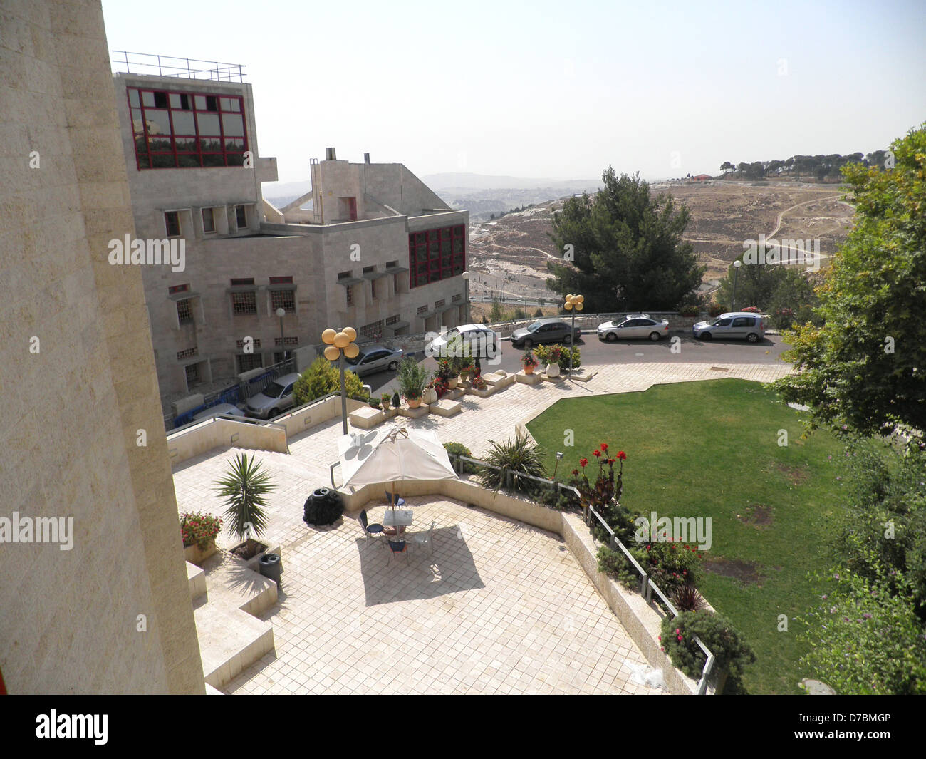 Blick von der Bezalel Academy of Arts and Design, Jerusalem Stockfoto