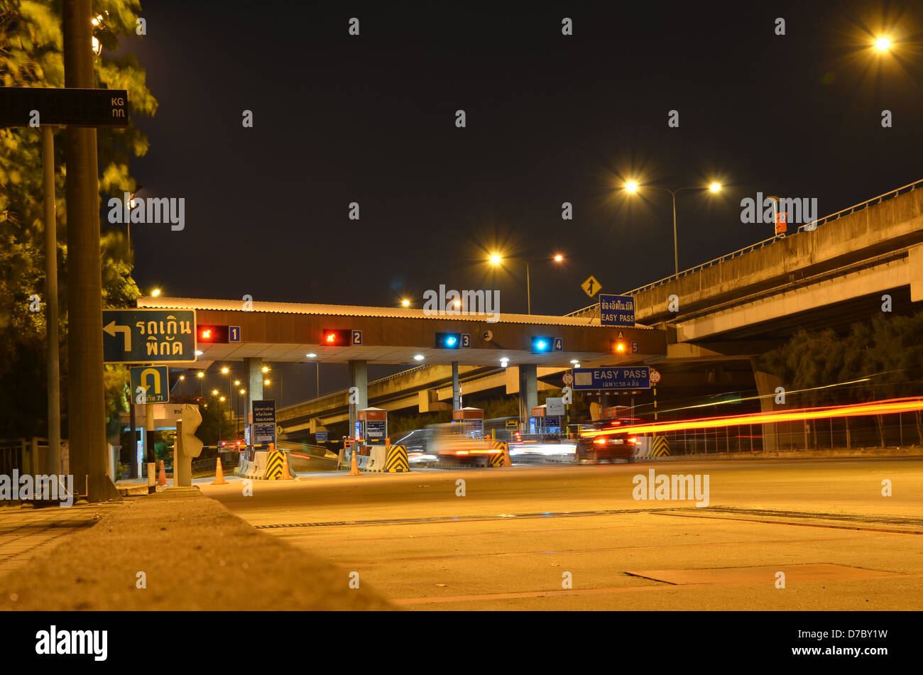 Mautstation in Bangkok Thailand Stockfoto