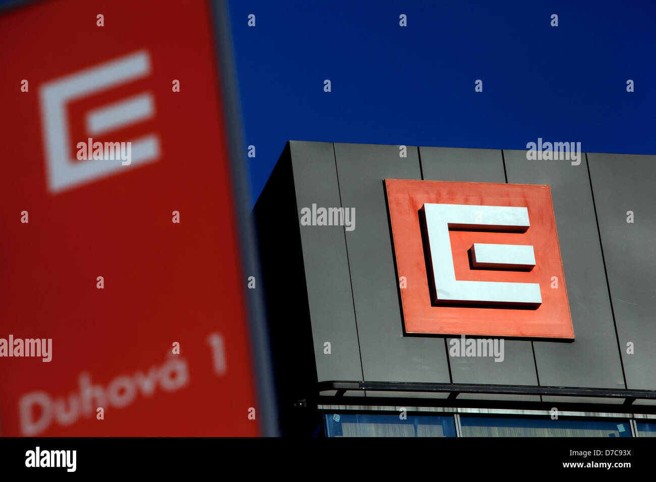 CEZ-Logo, tschechischer Energieverteiler Stockfoto