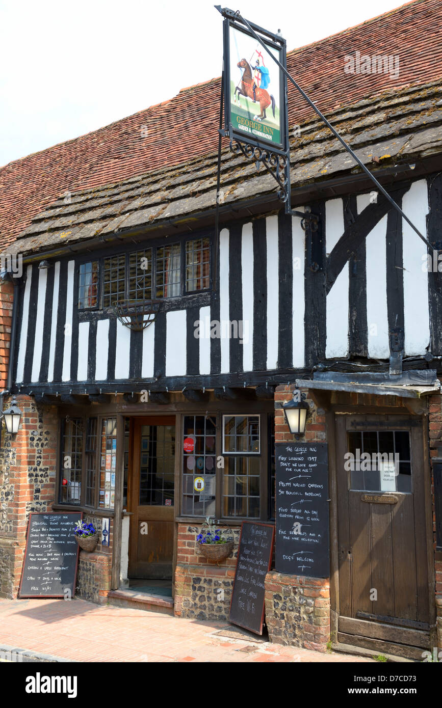 Das George Inn, Touristenort, East Sussex, UK Stockfoto