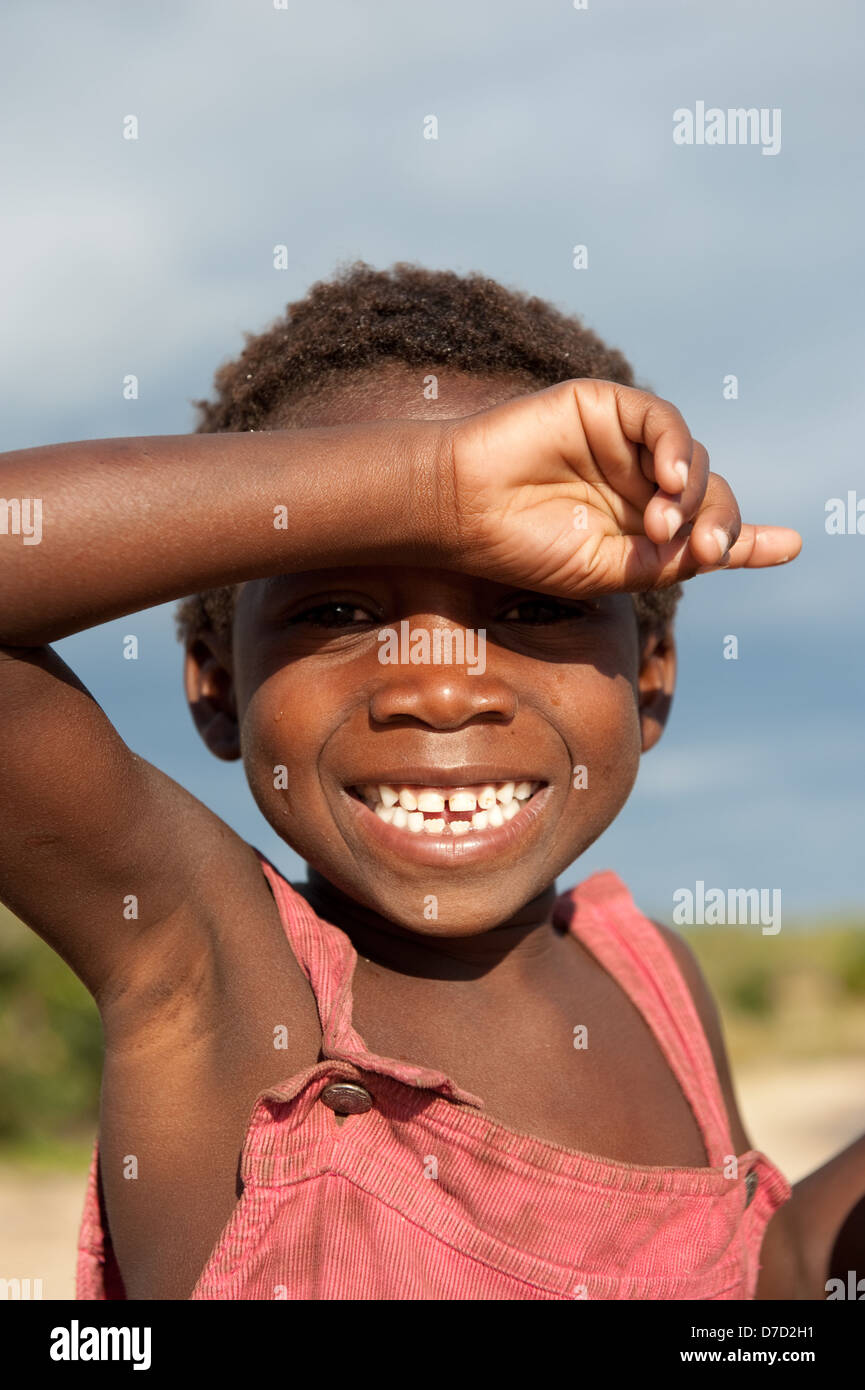Junge, See Niassa, Mosambik Stockfoto