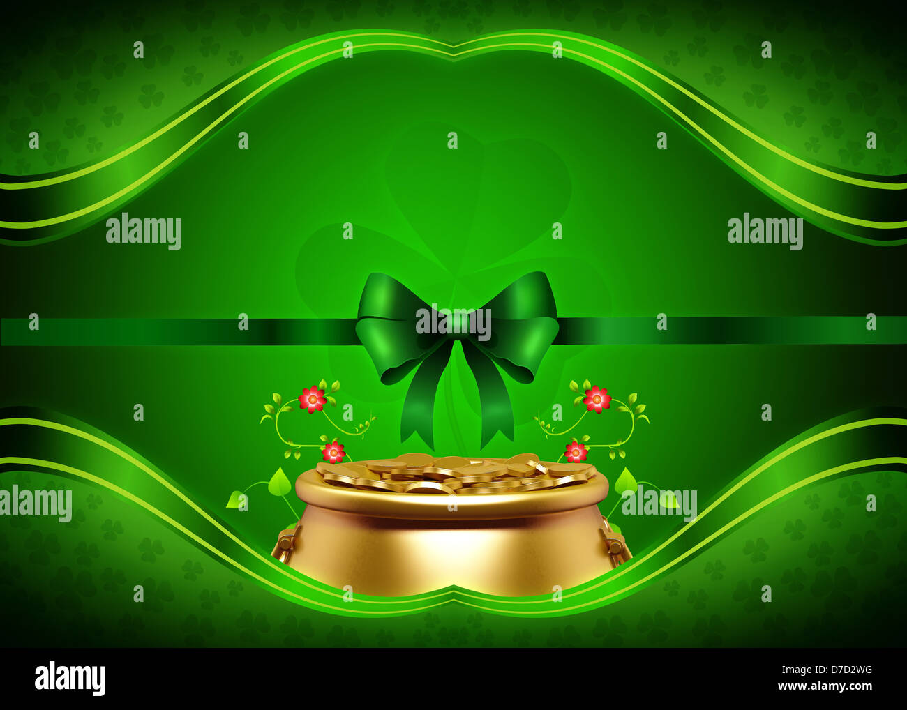 goldne Topf für St. Patricks day Stockfoto