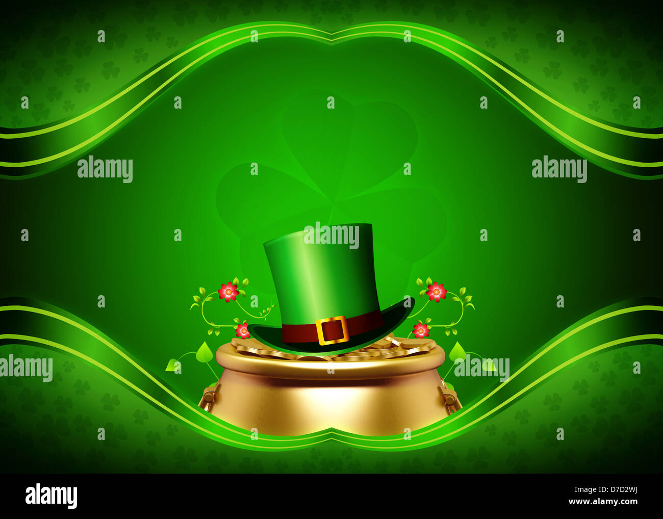 goldne Topf für St. Patricks day Stockfoto