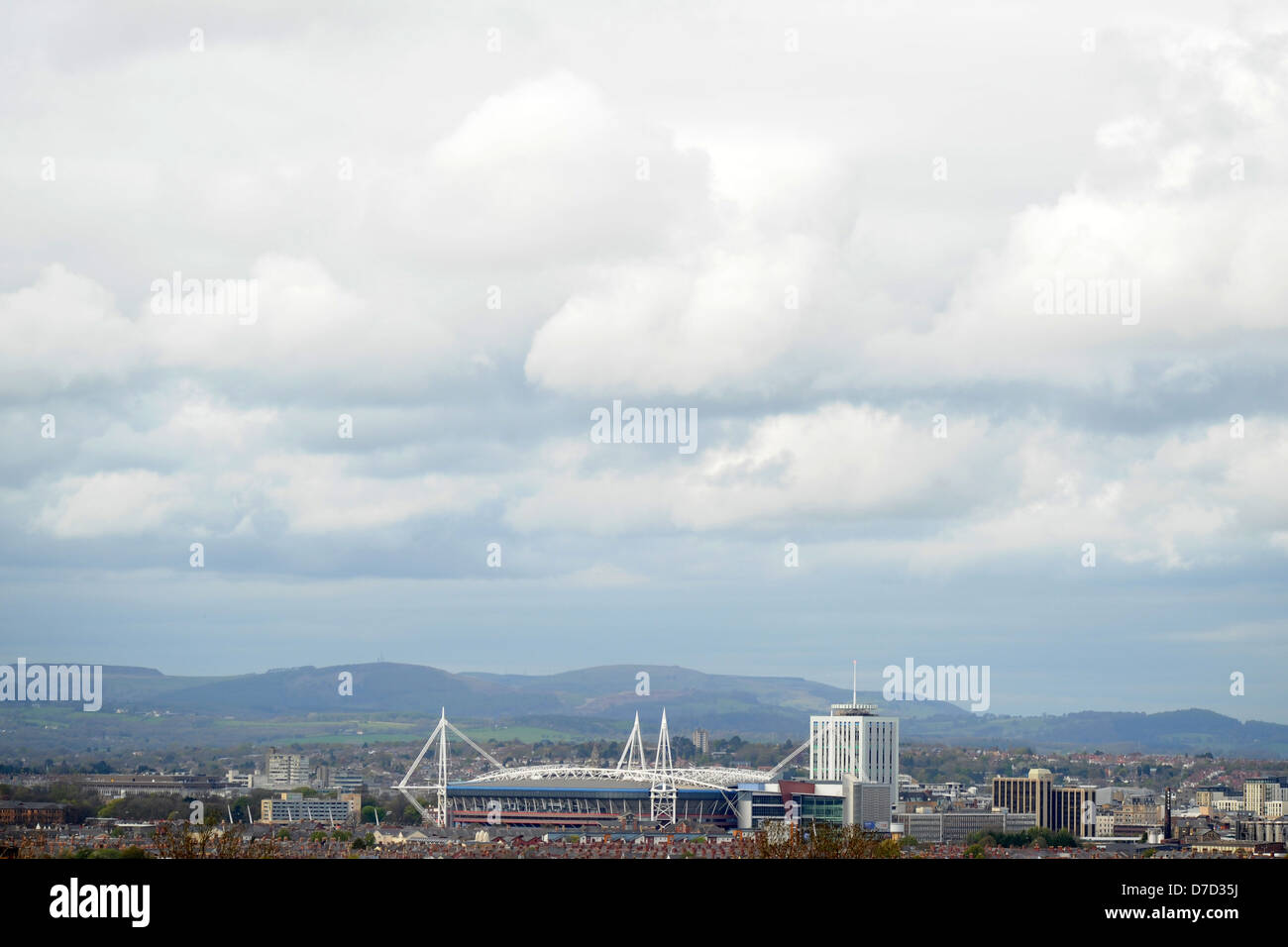 Wales Millennium Stadium in Cardiff Stadtzentrum. Stockfoto