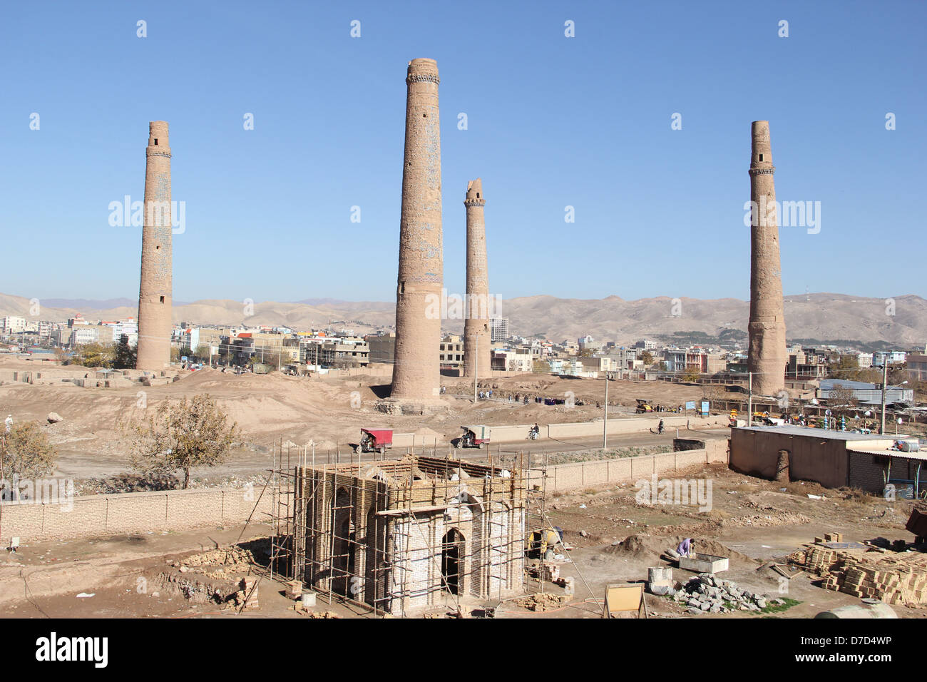 Historische Minarette in Herat entstand In der Regierungszeit von Shahrukh Mirza 1438 Stockfoto