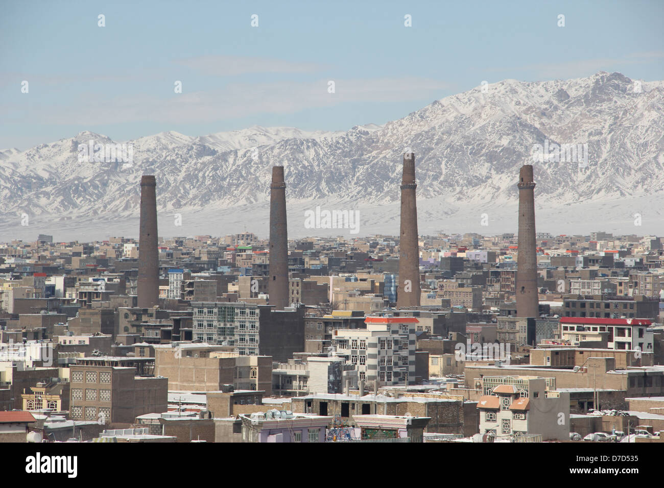 Historische Minarette in Herat entstand In der Regierungszeit von Shahrukh Mirza 1438, Stockfoto