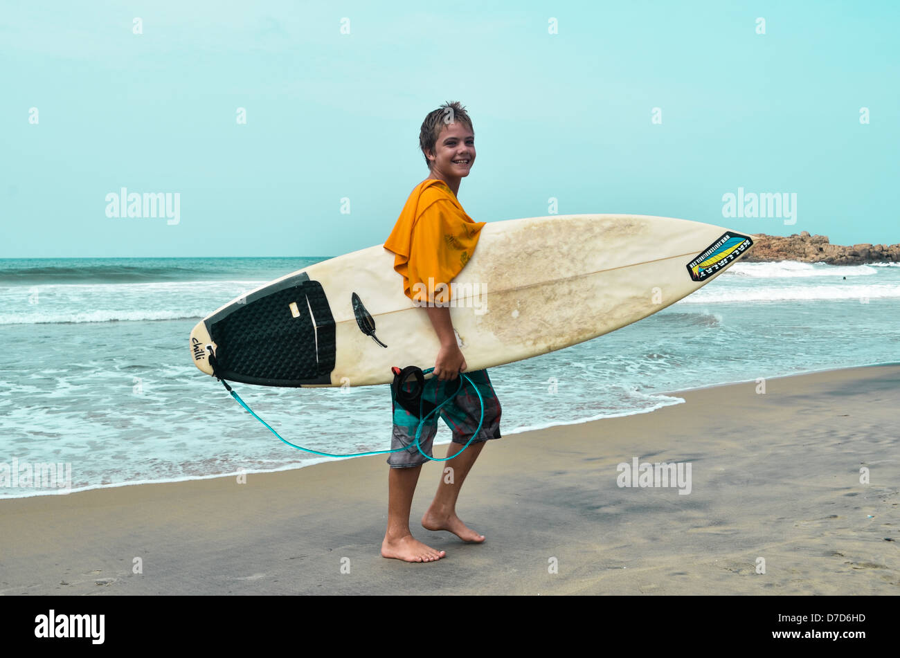 Eine junge Surfter - Gewürz Küste öffnen Stockfoto