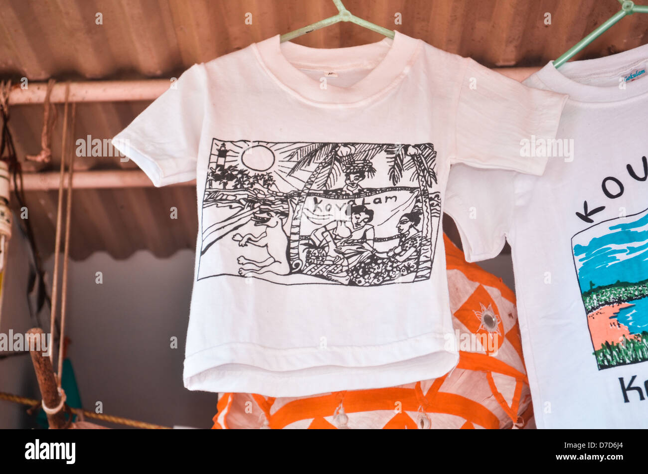 Ein T-Shirt von Kovalam Beach Stockfoto