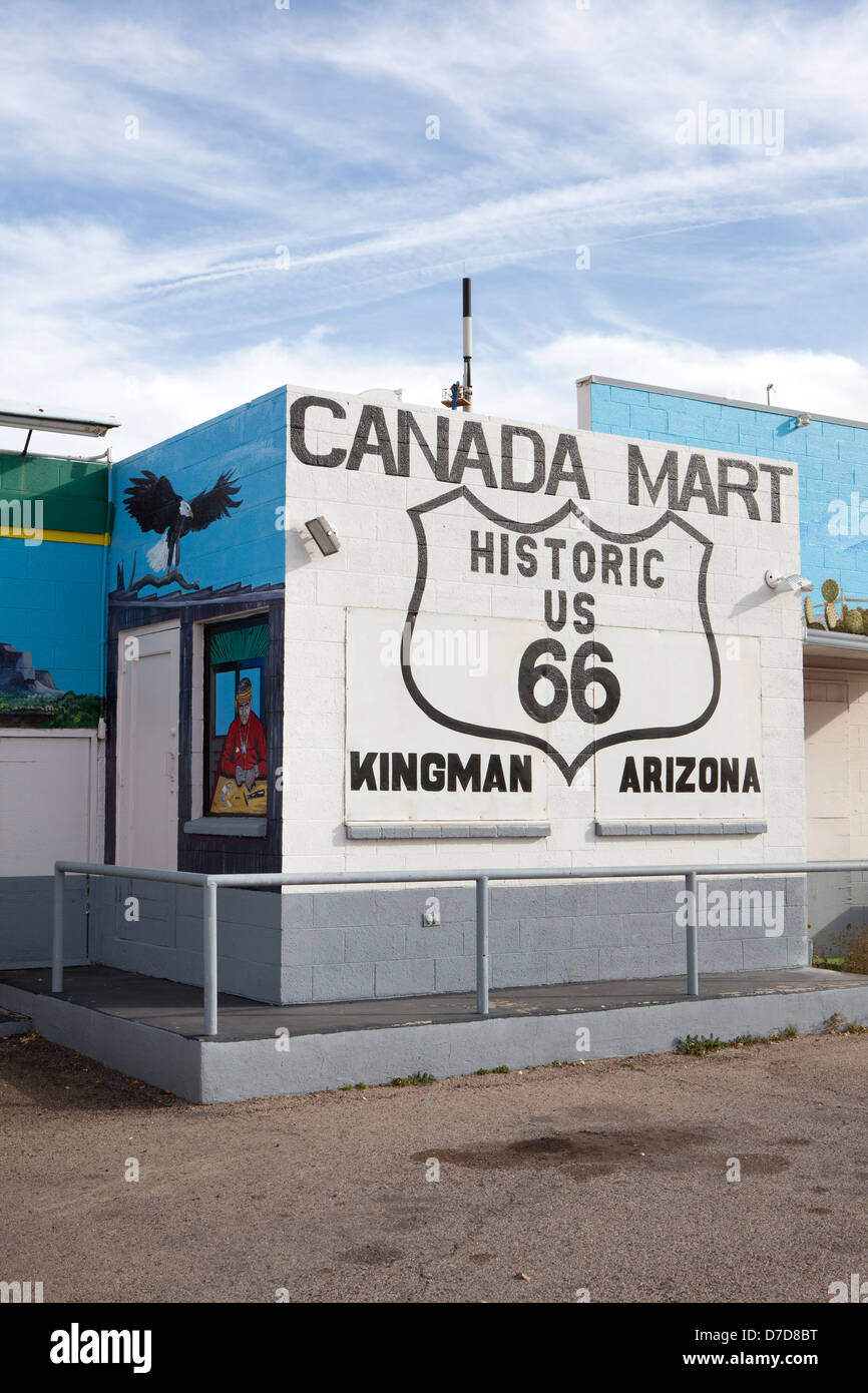 Ein Wandbild in Kingman, Route 66, Arizona, USA Stockfoto