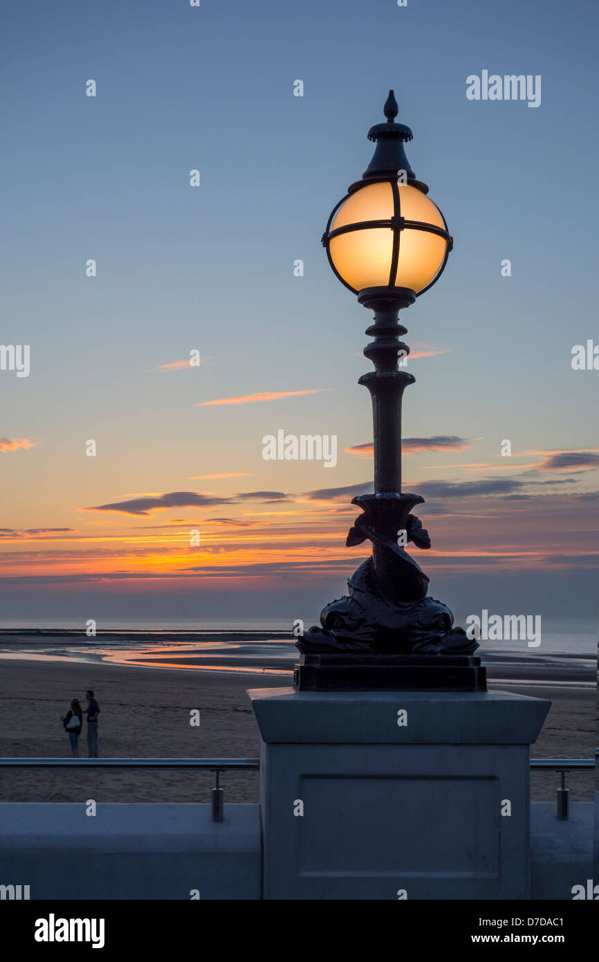Sunset Margate Beach und Meer Kent England Stockfoto