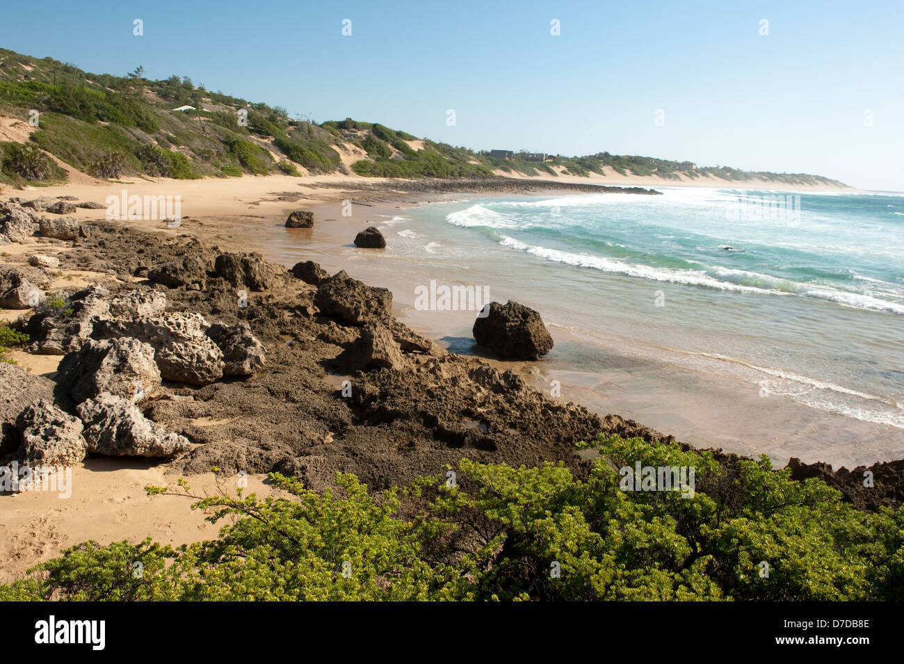 Strand, Tofo, Mosambik Stockfoto