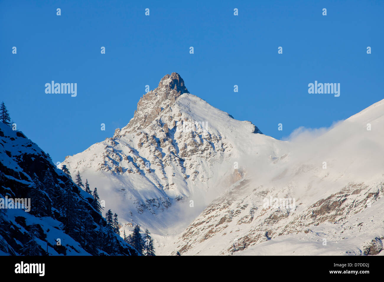 Der Berg Grivola in Graian Alpen im Gran Paradiso Nationalpark, Valle d ' Aosta, Italien Stockfoto