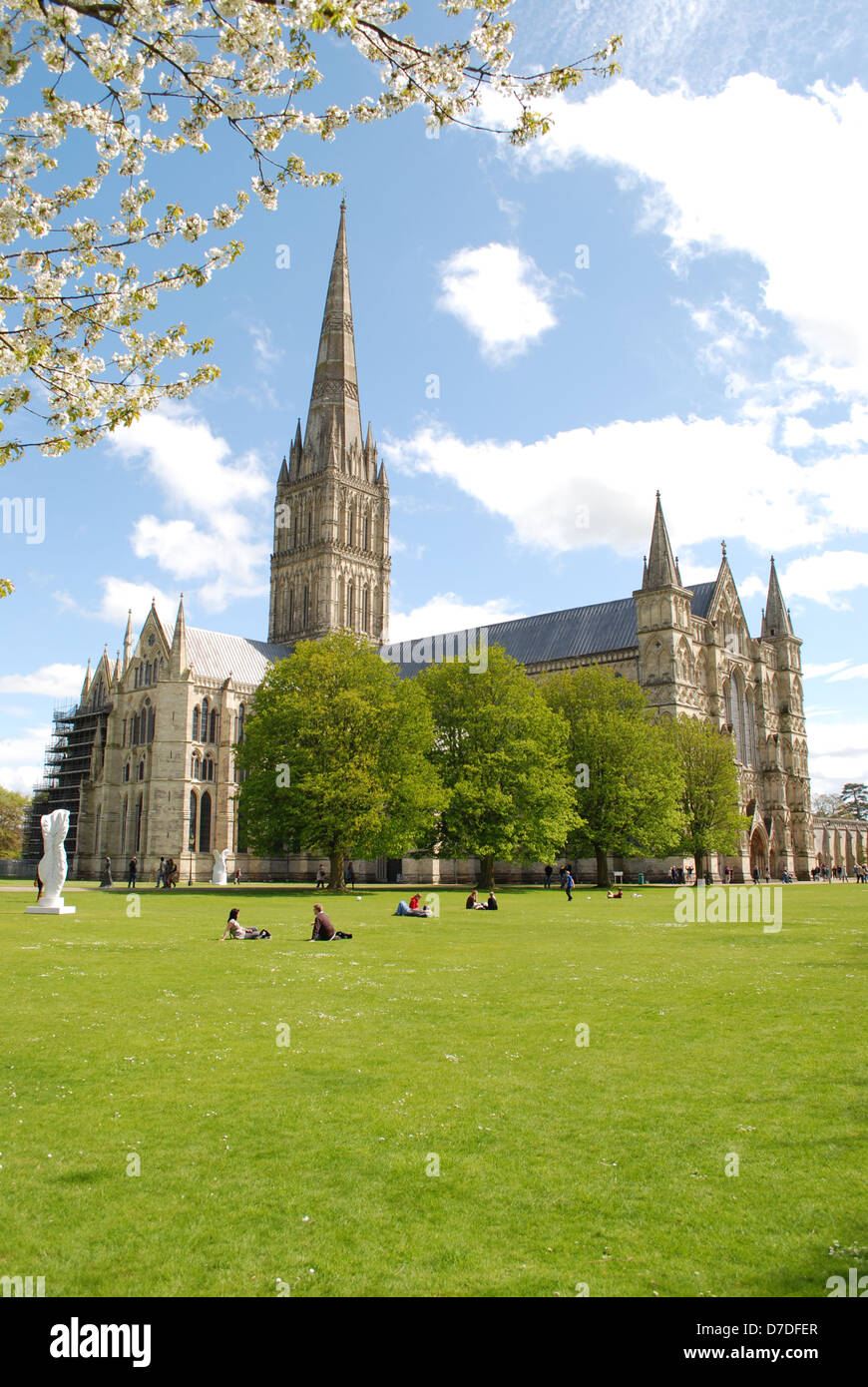 Um Salisbury Kathedrale in der Nähe Stockfoto