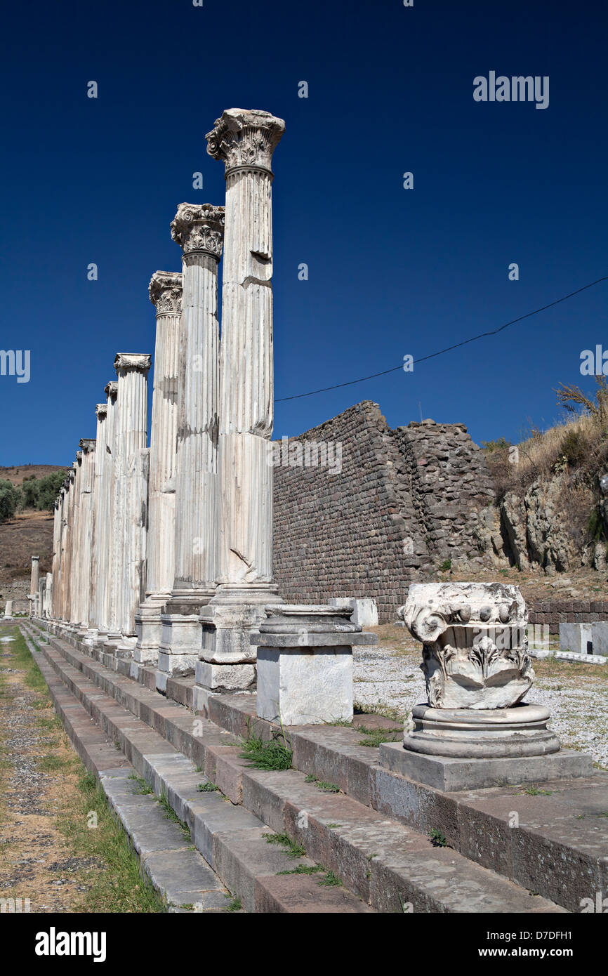 Spalten von Pergamon Ruinen In Bergama, Izmir, Türkei Stockfoto