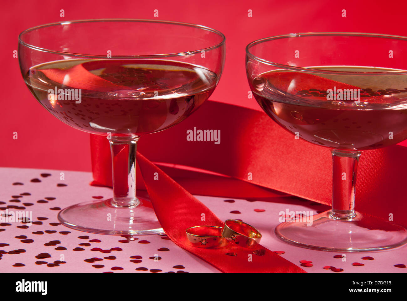 zwei Gläser Stockfoto