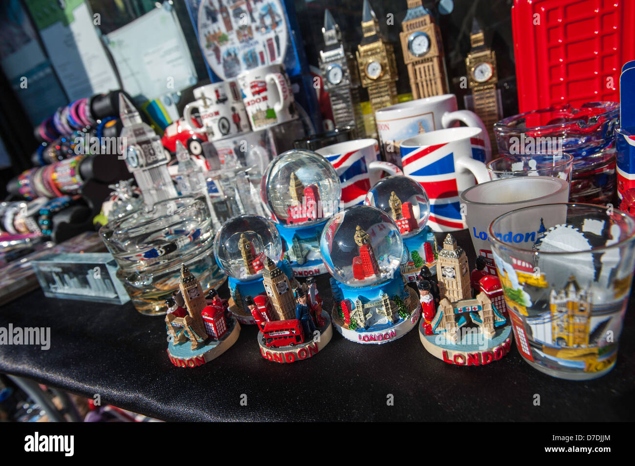 Souvenirs zum Verkauf, London, Vereinigtes Königreich Stockfoto