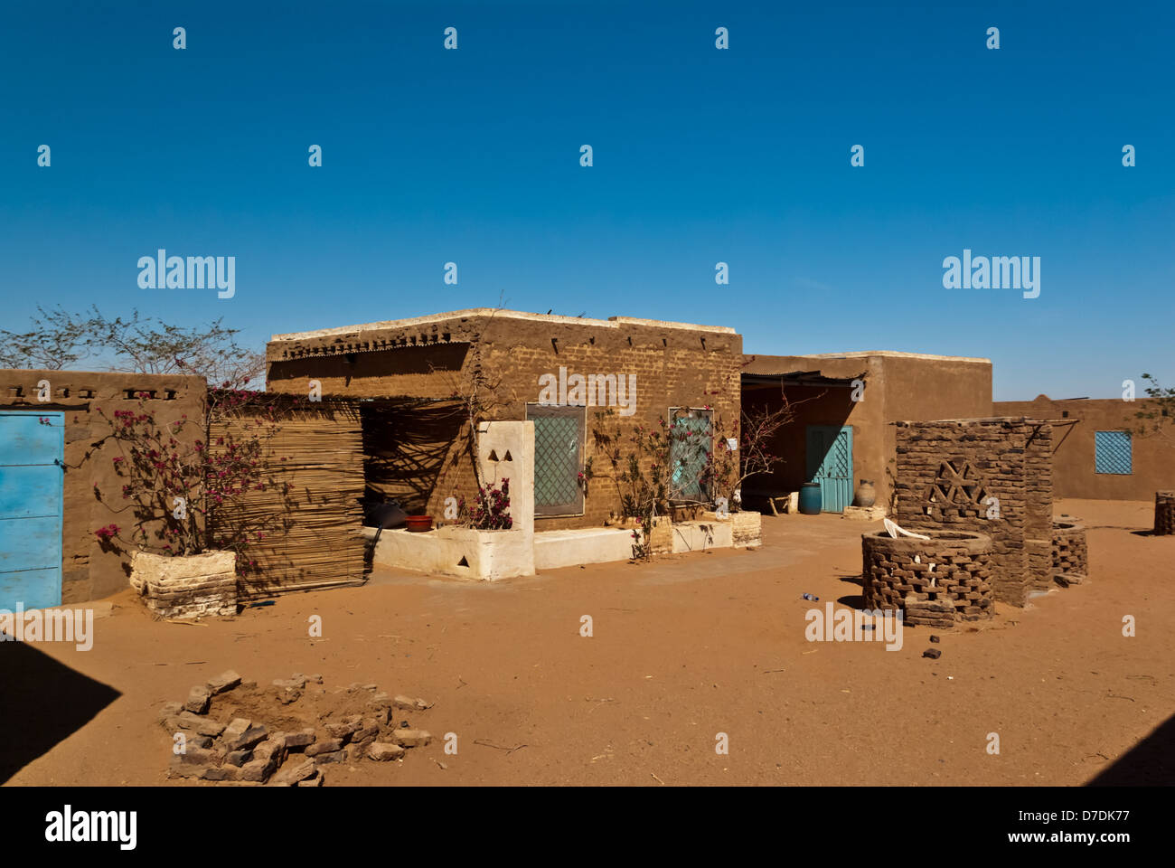 Universität von Humboldt Deutsche Archäologen Missionshaus, Musawwarat es-Sufra, Nord-Sudan Stockfoto