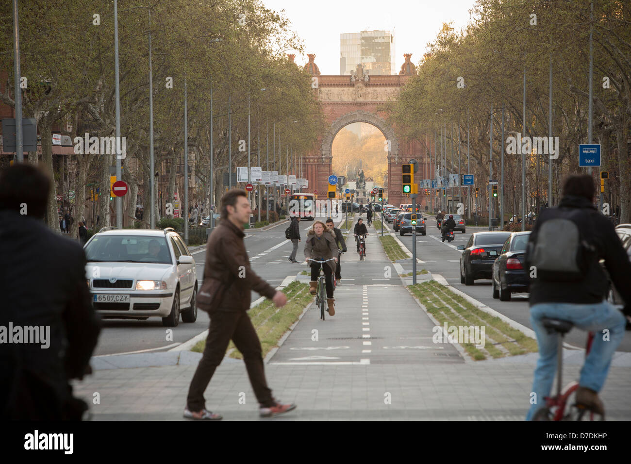 Arc de Triomf am Passeig de Sant Joan - Barcelona, Spanien. Stockfoto