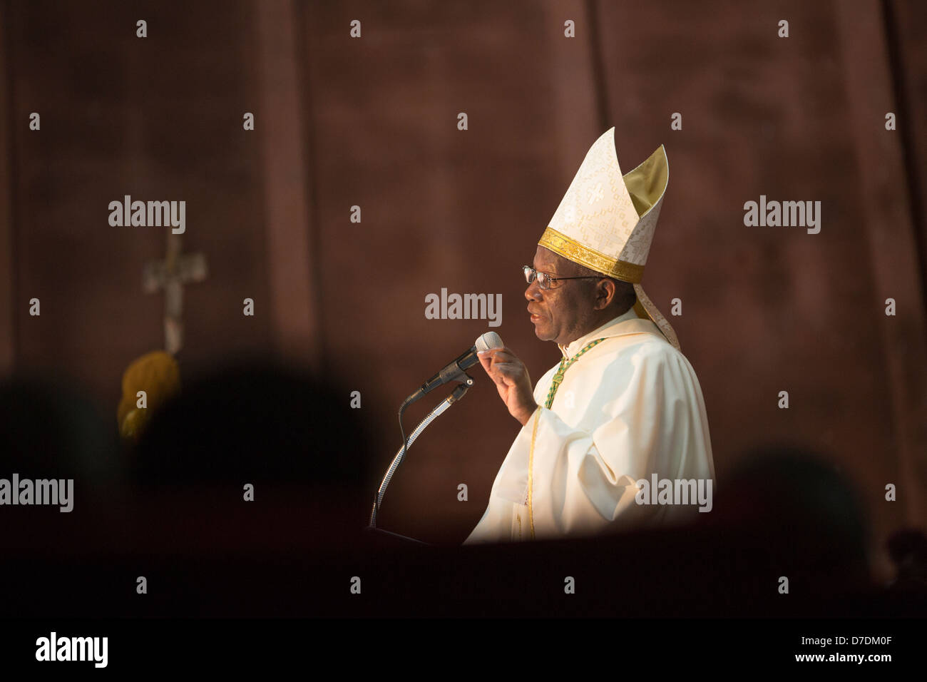 Römische katholische Messe in Mityana, Uganda, Ostafrika. Stockfoto