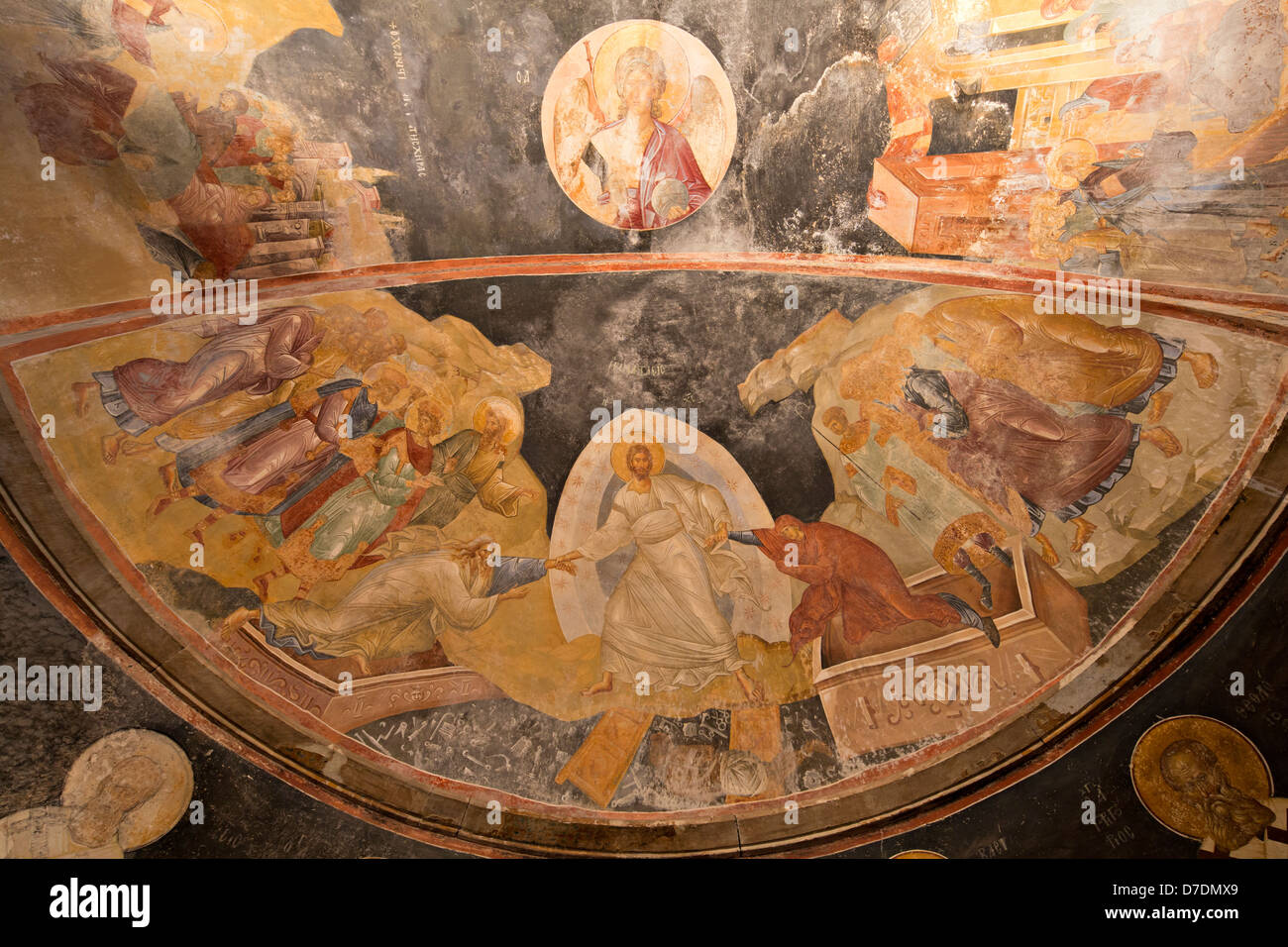 Die Anastasis in Chora-Kirche, Istanbul, Türkei Stockfoto