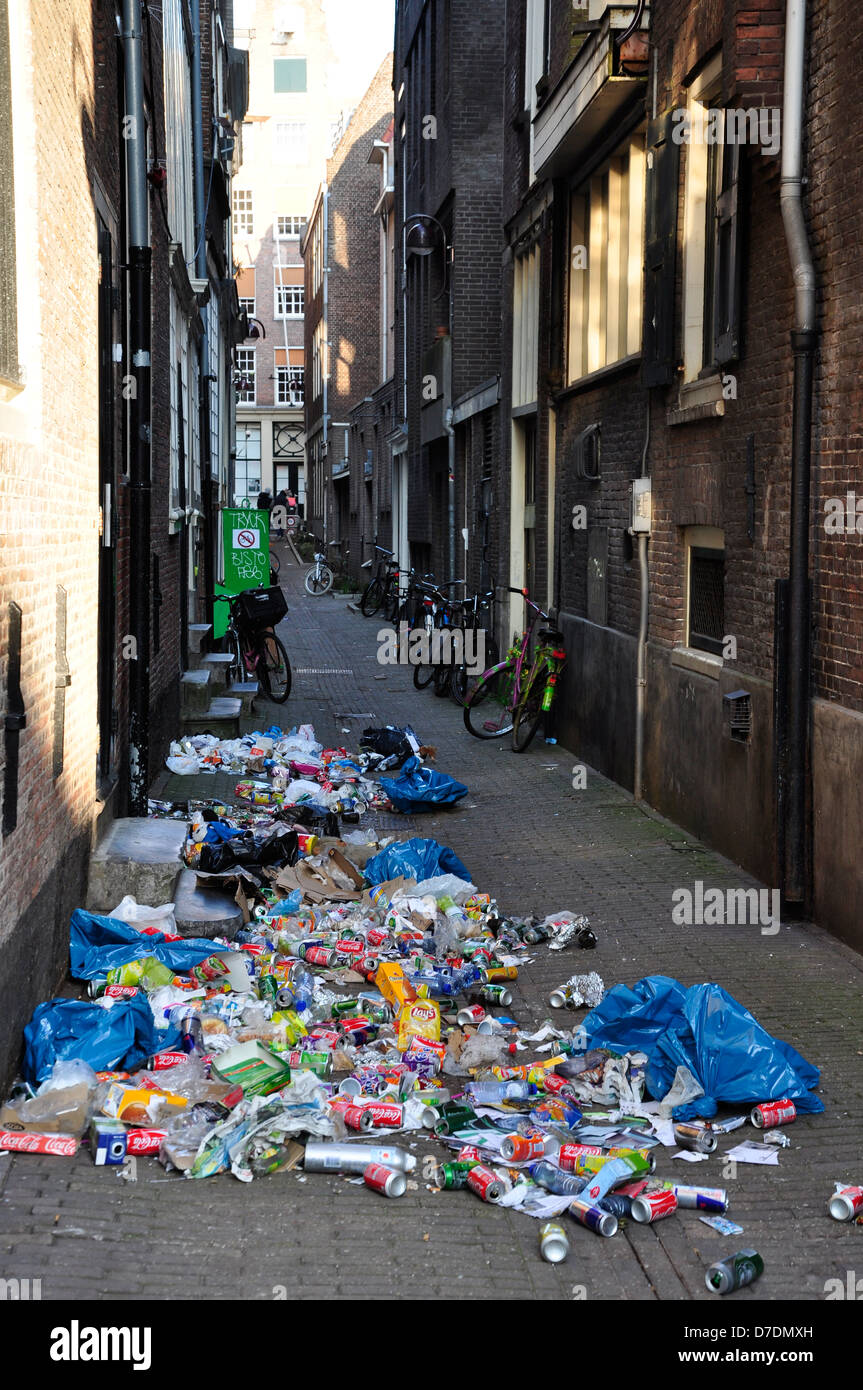 Wegwerfen der Stadtzentrums. Amsterdam, Niederlande Stockfoto