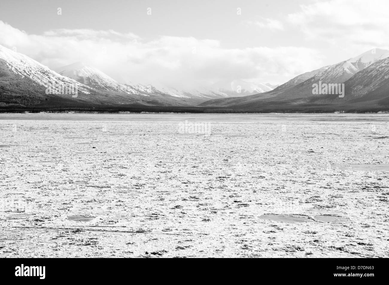 Turnagain Arm im Winter Stockfoto