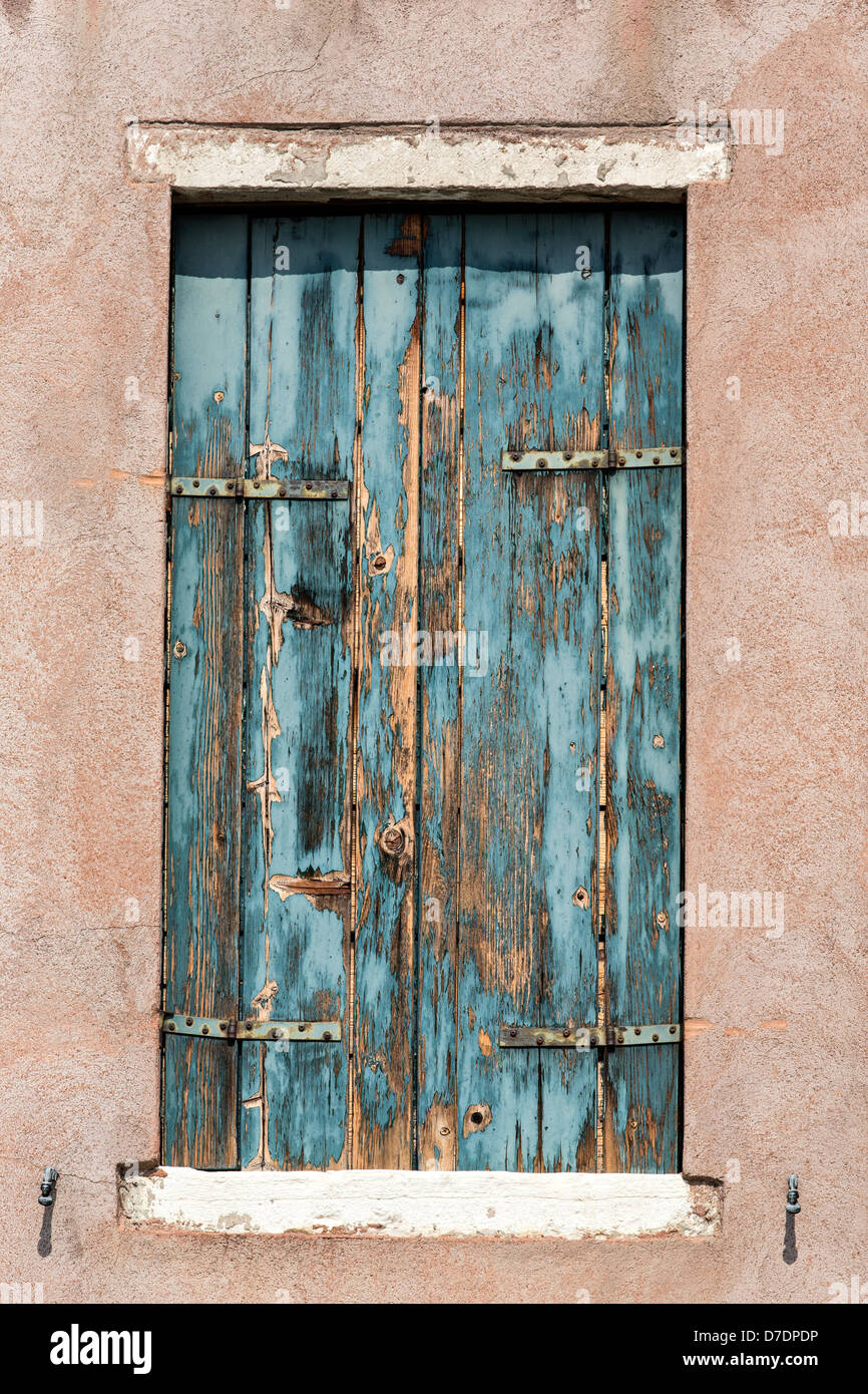 Fenster in Burano, Italien Stockfoto