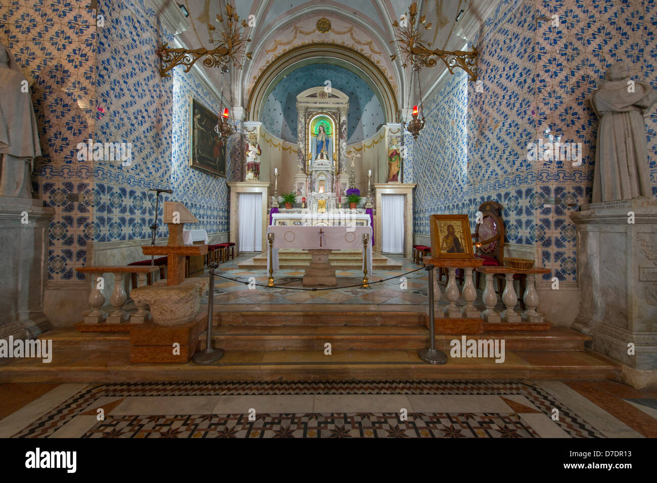 Die Kirche von Johannes dem Täufer im Dorf Ein Karem, in der Nähe von Jerusalem, Israel Stockfoto