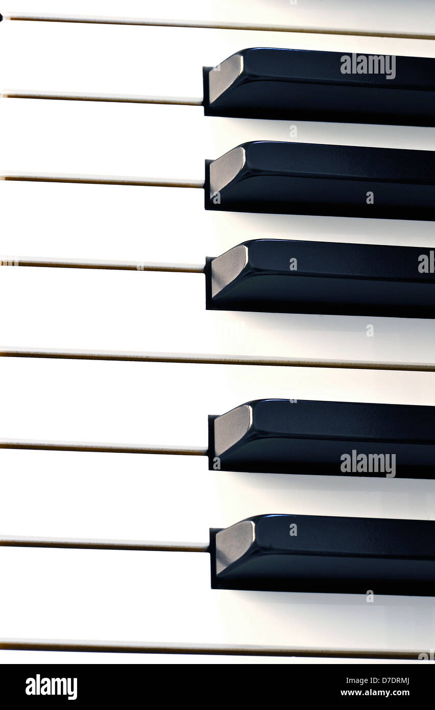 Nahaufnahme Bild des Piano-Tasten Stockfoto
