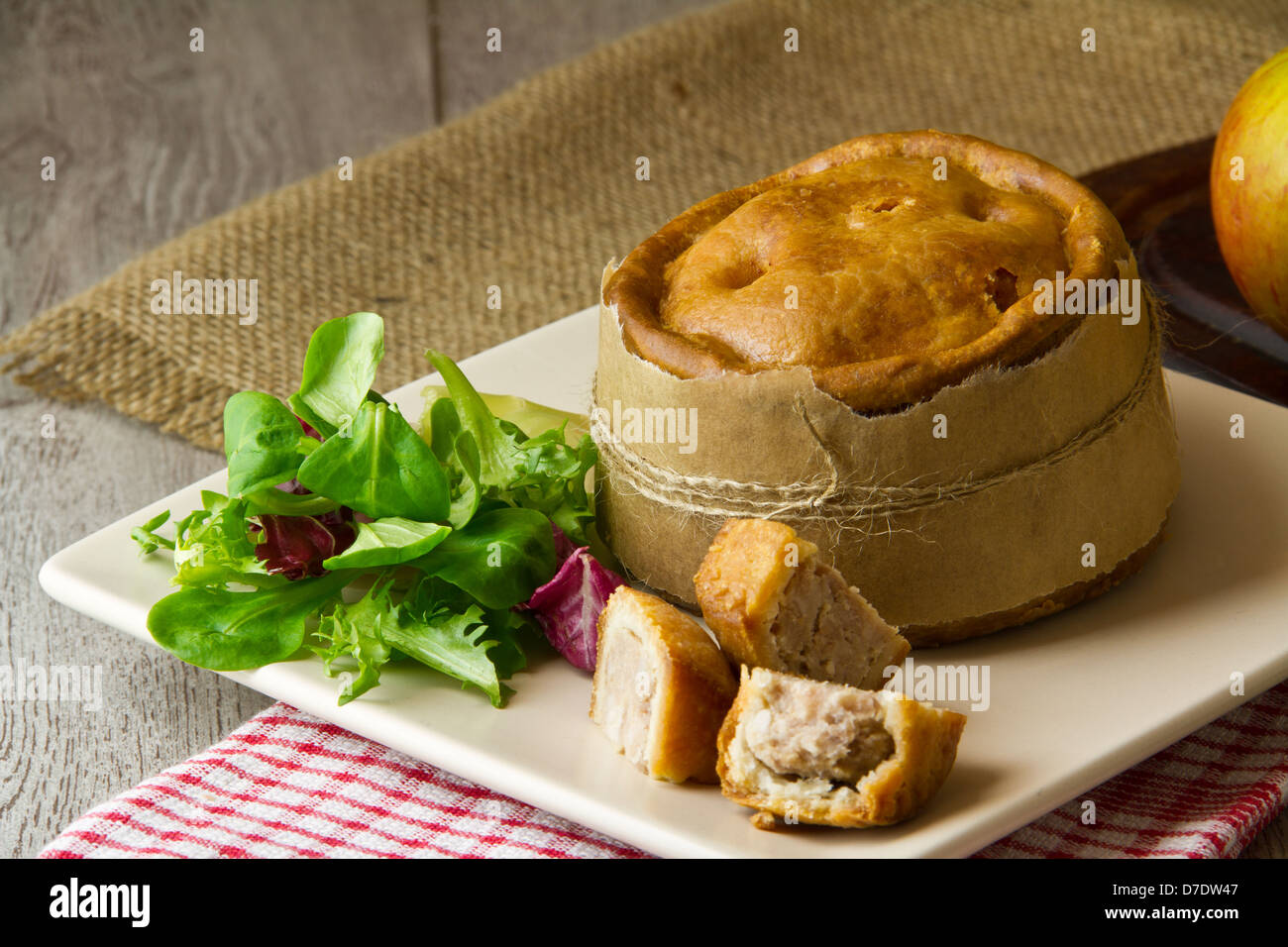 Melton Mowbray Pork pie Stockfoto