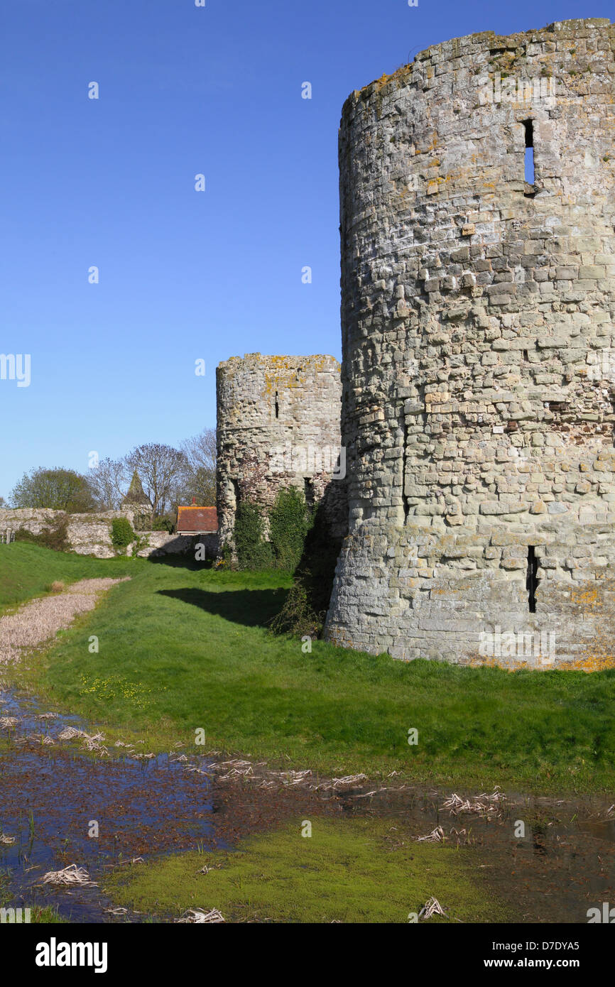 Pevensey Castle Ruinen East Sussex England UK GB Stockfoto