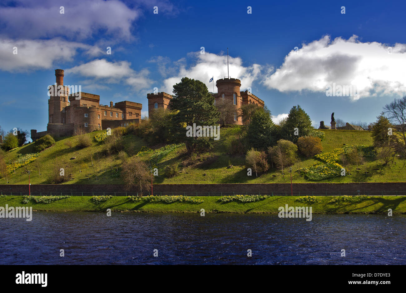 INVERNESS CASTLE UND DEN FLUSS NESS CITY CENTRE HIGHLANDS SCHOTTLAND Stockfoto