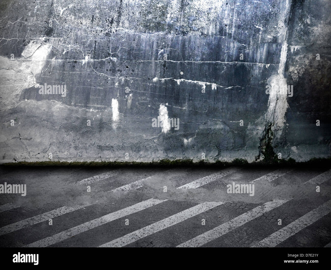 Straße Grunge Wand. Digitalen Hintergrund für Studiofotografen. Stockfoto