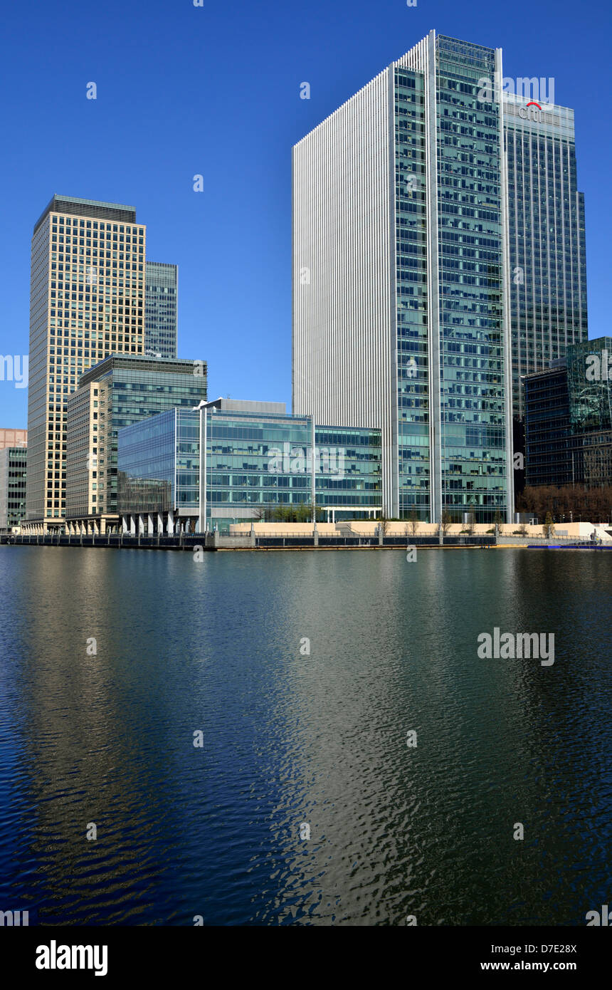 Westindien Dock, 10 Upper Bank Street, Canary Wharf, London. E14, Vereinigtes Königreich Stockfoto