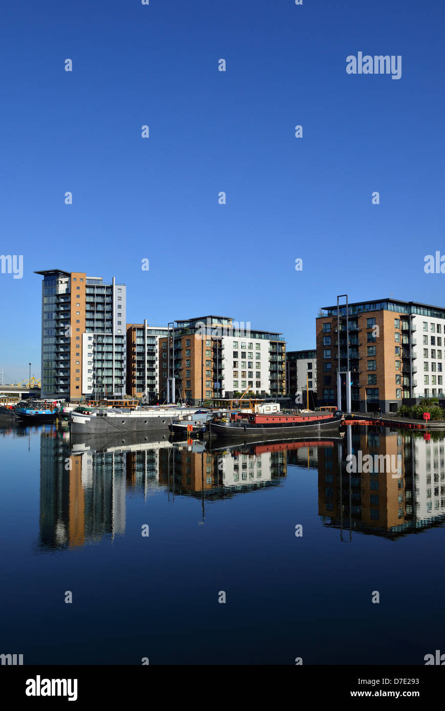 Blackwall Basin, Canary Wharf, London E14, Vereinigtes Königreich Stockfoto