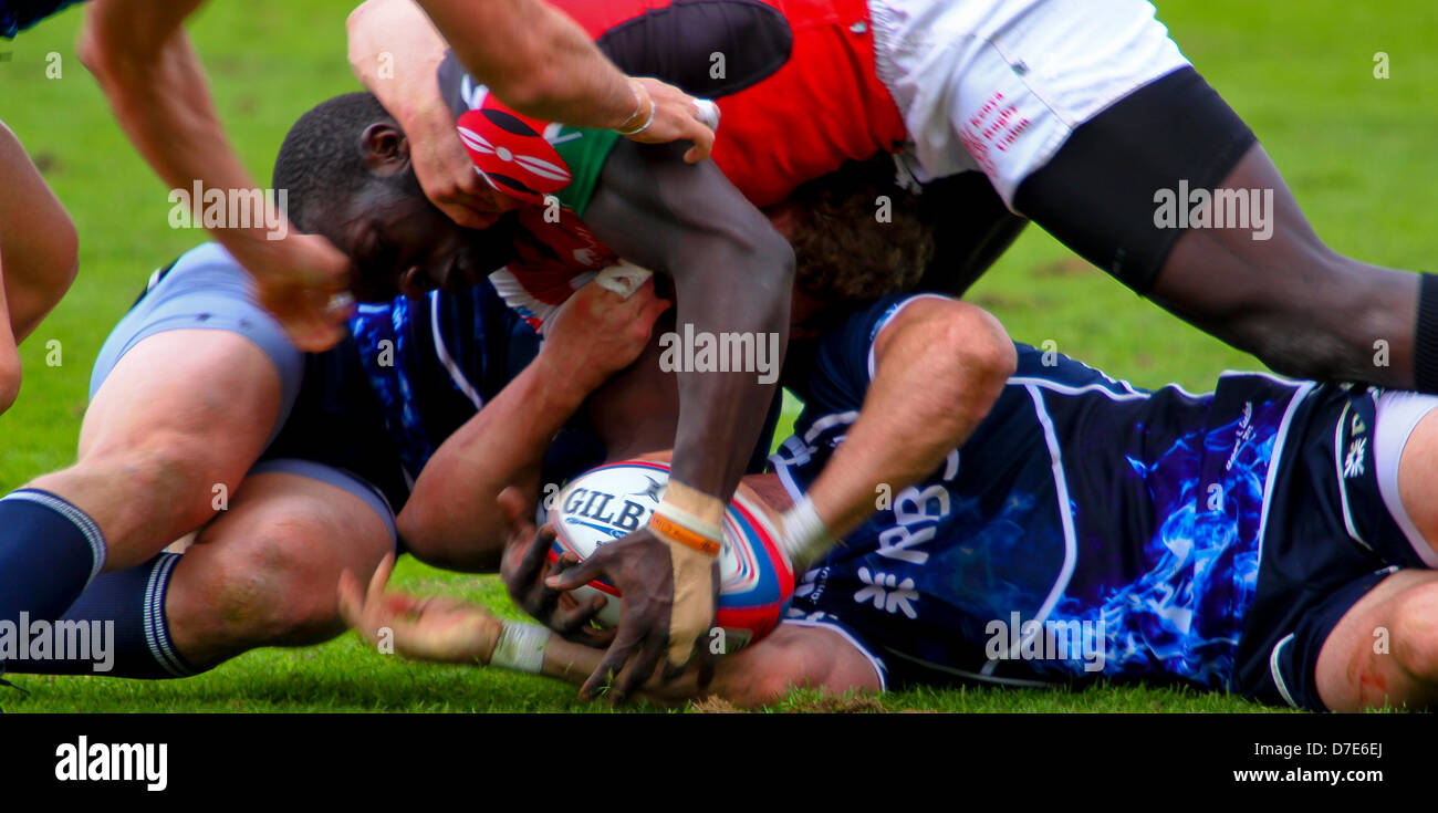 Glasgow, Schottland. 5. Mai 2013. während der Glasgow Emirates Airline Glasgow 7 s aus Scotstoun. Kenia 24 V Schottland 19... Bildnachweis: ALAN OLIVER / Alamy Live News Stockfoto