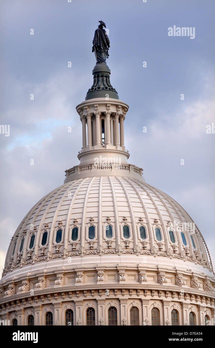 US Capitol Dome Kongress Freiheit Statue Washington DC Stockfoto