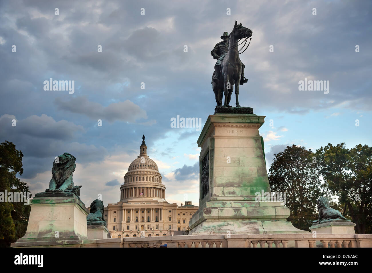 Ulysses U.S. Grant Equestrian Statue Bürgerkrieg Memorial Capitol Hill Washington DC Stockfoto