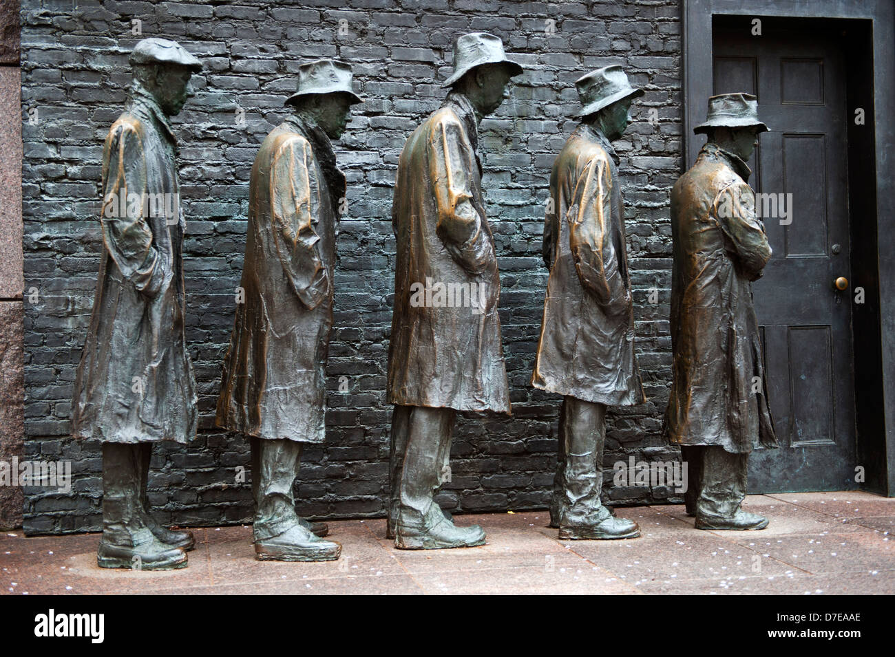 Skulpturen auf dem Franklin D. Roosevelt Memorial Park in Washington, D.C. Stockfoto