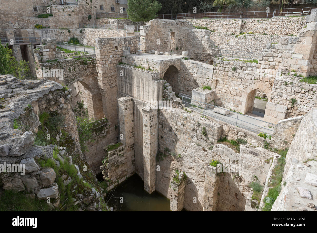 Bleibt der Teich von Bethesda in der Altstadt von Jerusalem, Israel