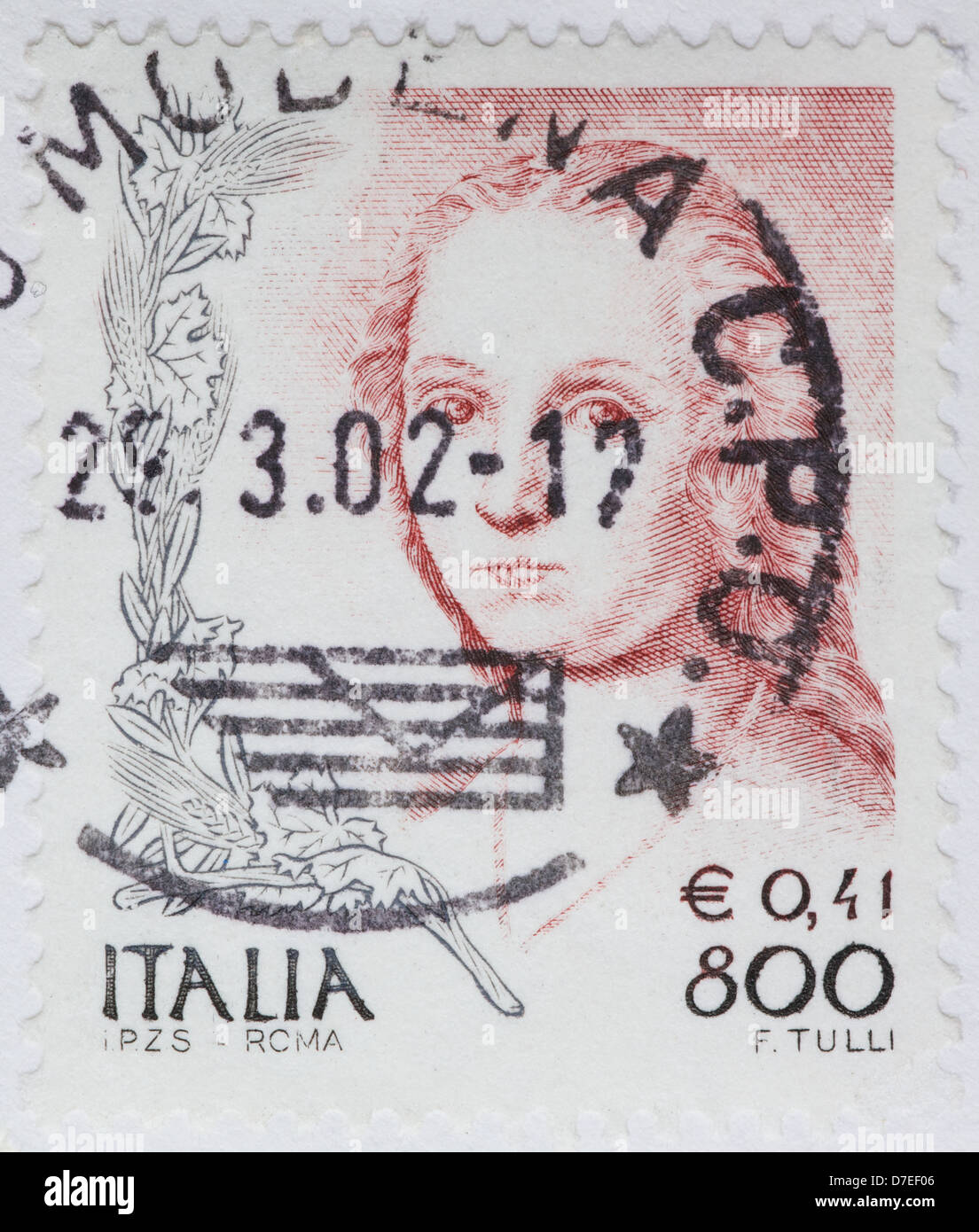 Briefmarke-Italien Stockfoto
