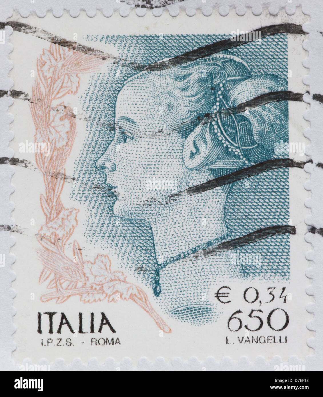 Briefmarke-Italien Stockfoto